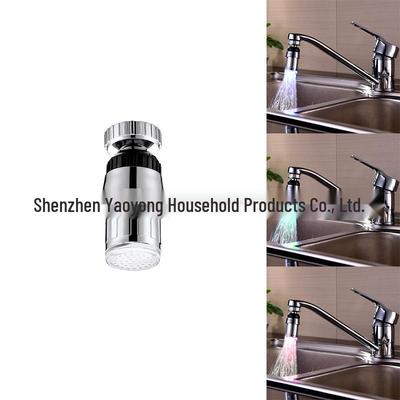LED-Temperaturgesteuerte Wasserhahnleuchte, 360° drehbarer Auslauf, Drei-/Siebenfarbwechsel-Modell 8001-B6