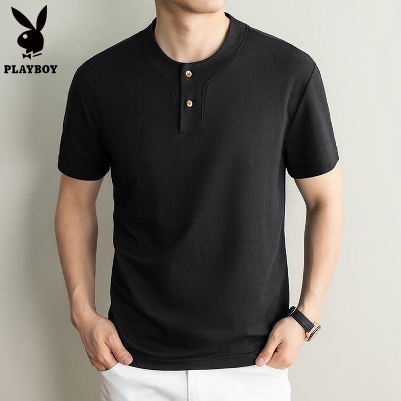 PLAYBOY Men s Linen Blend Short Sleeve T-Shirt 2XL
