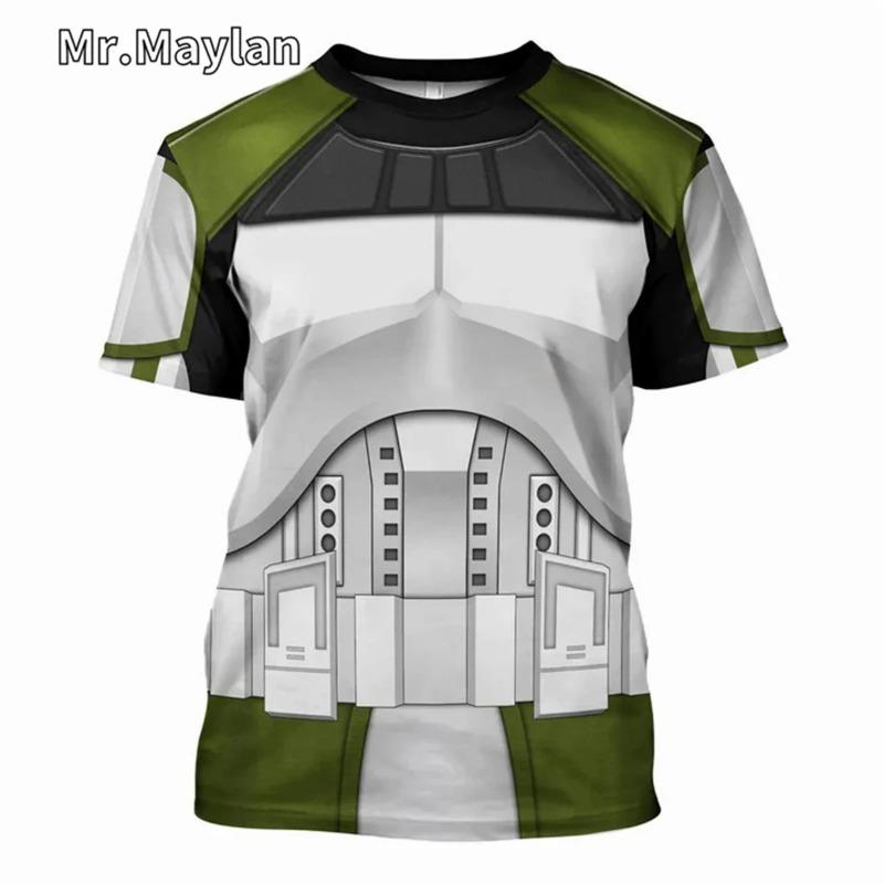 Maglietta Cosplay Costume di Darth Vader Stampa 3D Completa T-shirt da Uomo Nuova Moda Manica Corta Camicia Estiva Streetwear Unisex Magliette Top