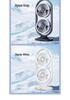 Dual-Head USB Desktop Fan with Light and Five Speeds for Home and Outdoor Use