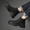 England Style Men's Leisure Chelsea Boots Designer Shoes Black Trend Original Leather Boot Cowboy Platform Ankle Botas Man