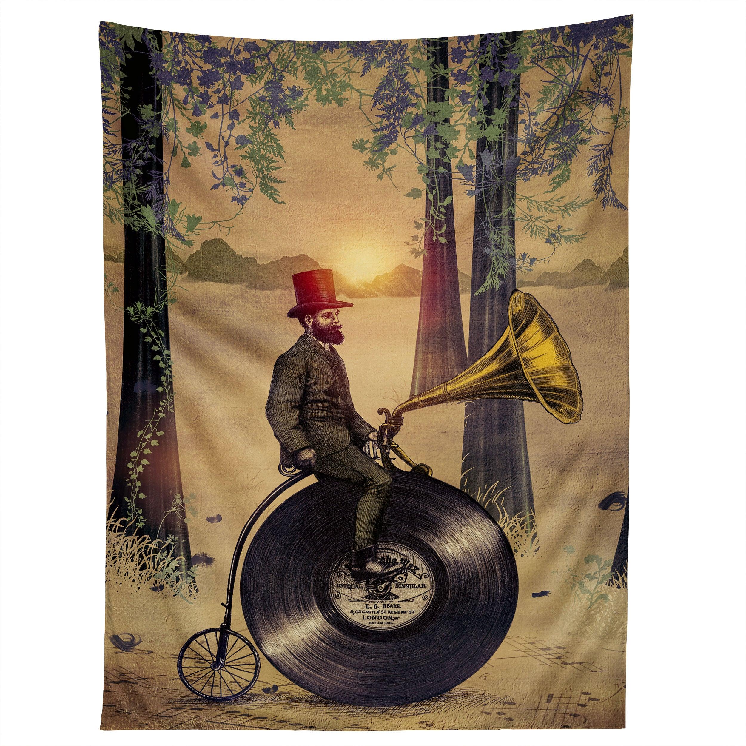 MUSIC MAN IN THE FOREST tapestry 75x100