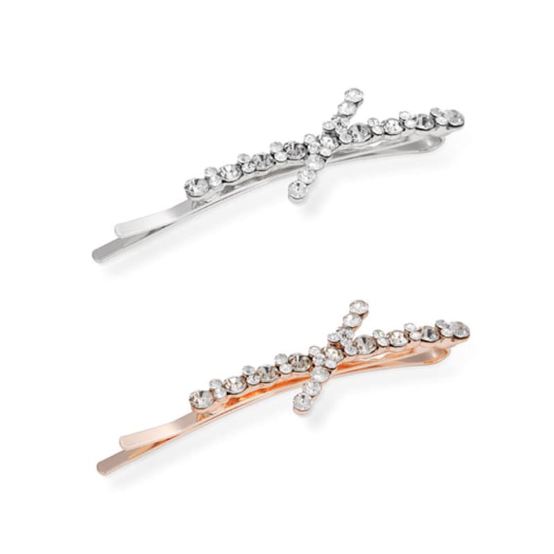 

ELLEHAIR Cross Cubic Hairpin ELHP032 white