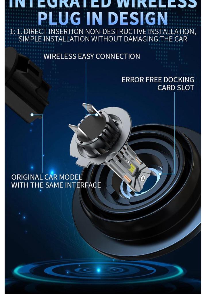 High-Power LED Car Headlight H4/H7: Super Bright, White Light