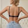 Front Closure Push-Up Bra for Women High Support Wireless with Letter Detail Soft Polyester & Elastane Blend Hand Wash Only
