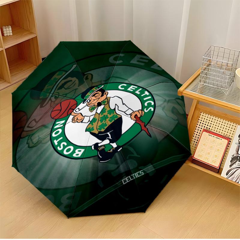 Boston Celtics Printed Umbrella Lightweight for Travel Camping and Leisure a Musthave for Family Holidays and Birthday Gifts