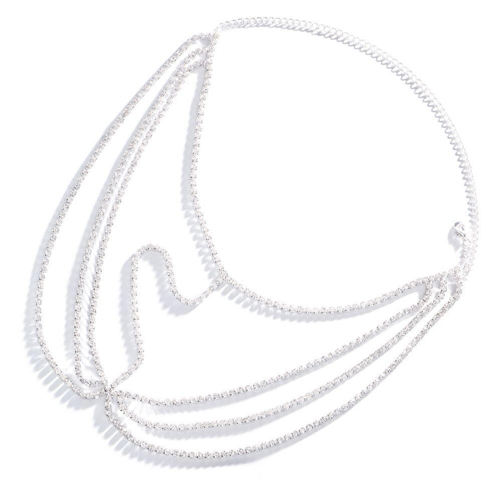 Face Decor Hair Chain Face Chain Crystal Veil Face Chain Crystal Layered Face Chain Tassel Veil