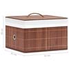 VidaXL Bamboo Storage Boxes 4 Pcs Brown