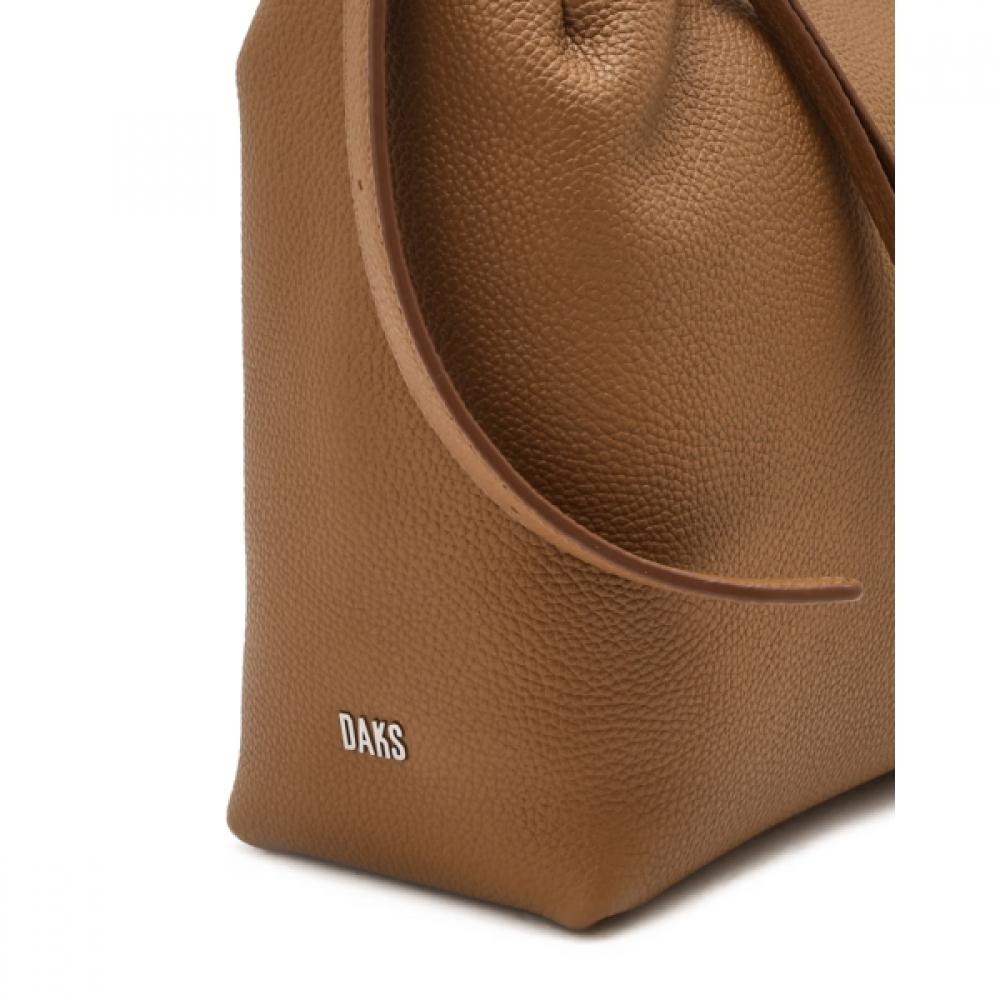 Daks Brown Leather Shoulder Bag Dcba6f111w2