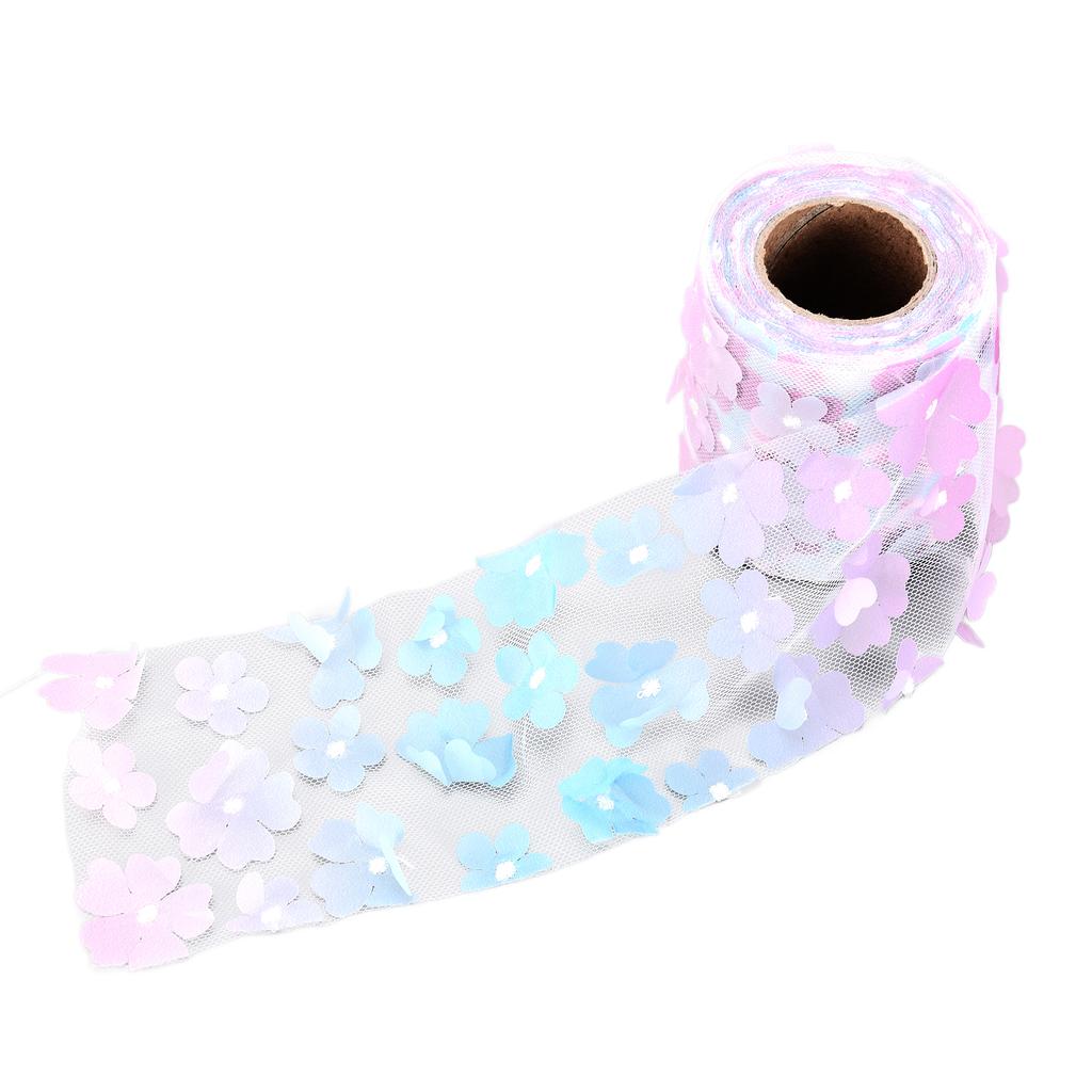 Flowers Tulle Rolls 8cm 10yd Exquisite Bright Beautiful DIY Flexible Wide Application Tulle Roll Spool FabricGradient