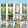 Forest Animal Cartoon Kid 3d Print Polyester Blackout Curtain For Bedroom And Play Area