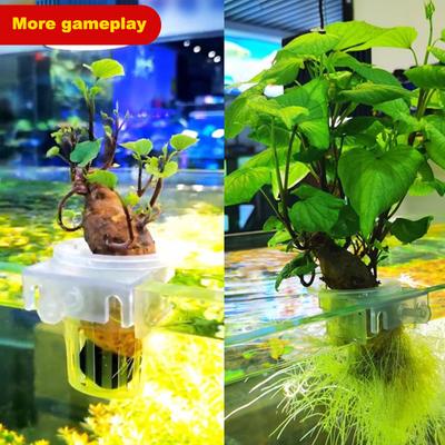 Aquarium Plant Holder Aquatic Plant Pot Hanging Aquatic Planter Fish Tank Plant Holder Aquarium Plant Pot Aquarium Accessories