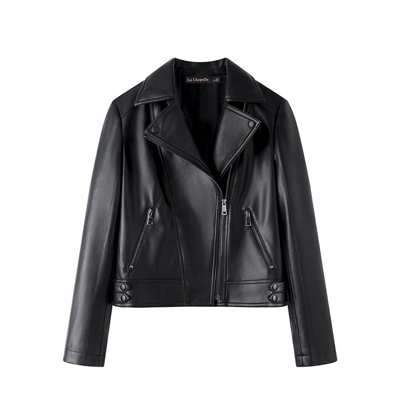 

La Chabell Retro Pu Jacket Short Coat Motorcycle Clothing Black S