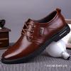 Leather shoes men's soft cowhide spring and summer breathable soft sole business men's trend