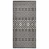 VidaXL Outdoor-Teppich Flachgewebe 100x200 cm Schwarz Gestreift