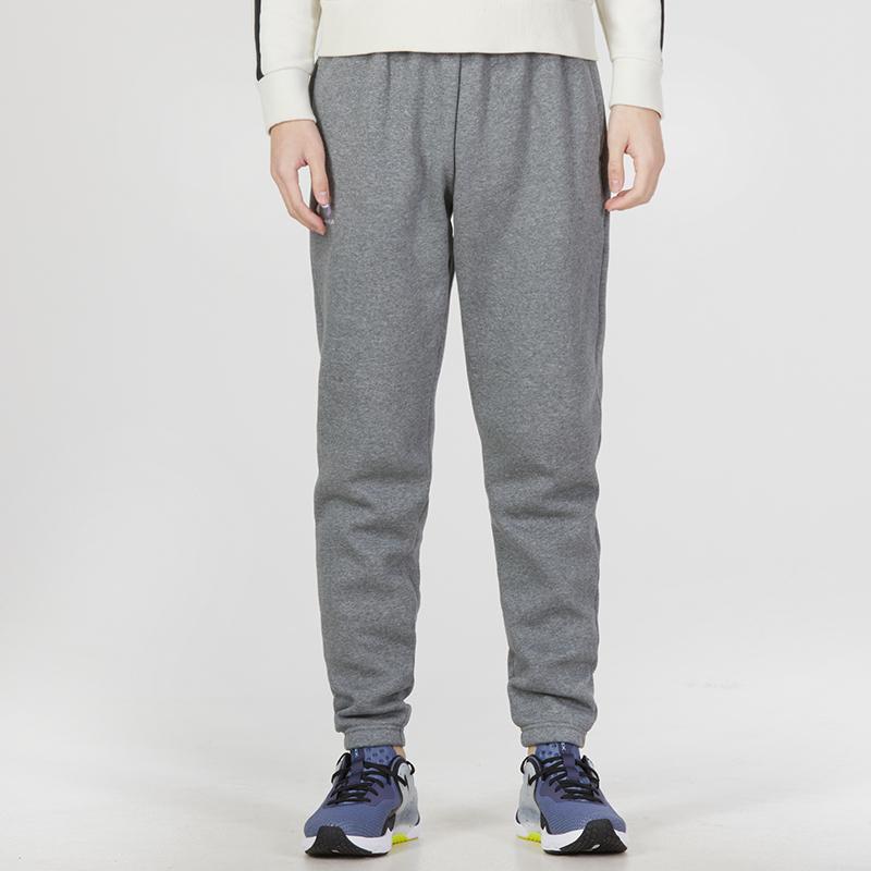 Under Armour Essential Fleece Joggers With Drawstring And Logo Detail Men Bottoms Grey 1373882-012