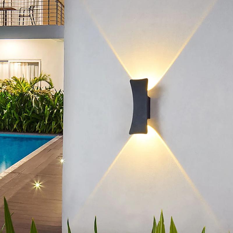 AC85-265V 6W LED Wall Lamp Indoor and Outdoor Modern Minimalist Style IP65 Waterproof Wall Lamps Exposed Garden Light Fixtures
