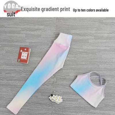 Σετ Γιόγκα για Κορίτσια Άνοιξη & Καλοκαίρι: Αθλητική Μπλούζα Κοντομάνικη & Κολάν Γρήγορης Ξήρανσης