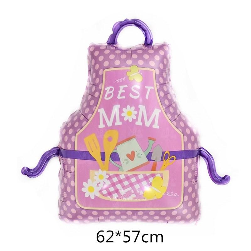 Mother's Day Crown Series Wedding Balloons Aluminum Foil Trophy Wreath & Apron Decorations for Celebrations & Weddings