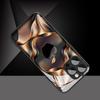 Black Golden For Apple Pattern Glass Material Phone Case For iPhone 17 16 15 14 Pro Max 13 12 11 16E 17Air 7 Plus XR XS X Cover