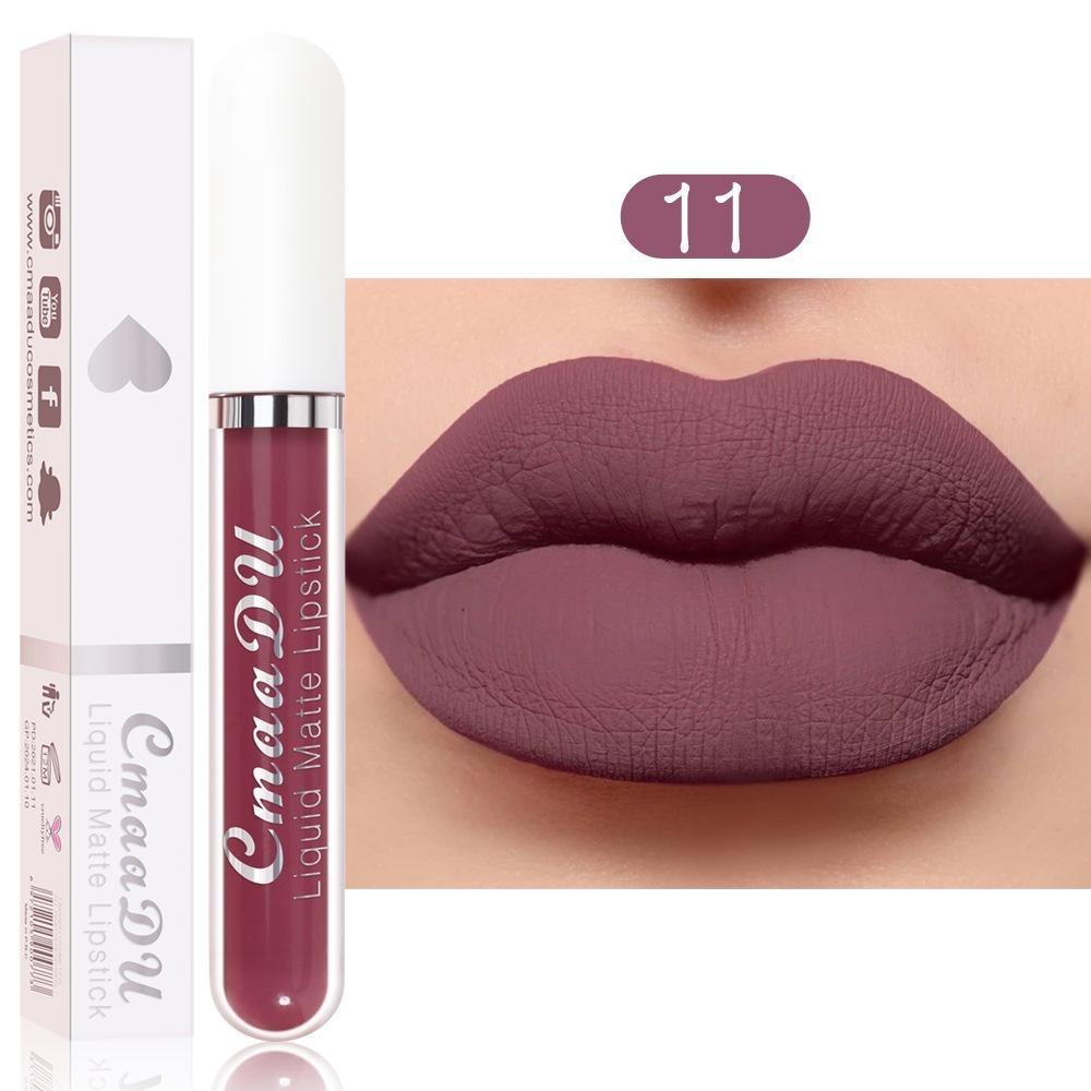 Sexy Velvet Matte Lip Gloss Flüssiger Lippenstift Lipgloss Beauty Red Nude Wasserfestes, langlebiges Make-up