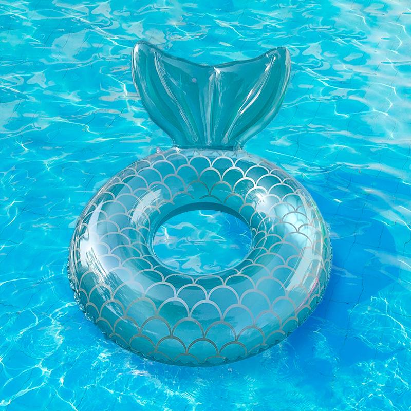 Inflatable Adult Mermaid Tail Swim Ring & Floating Water Chair