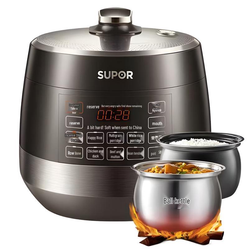 Supor 5L Dual-Pot Electric Pressure Cooker
