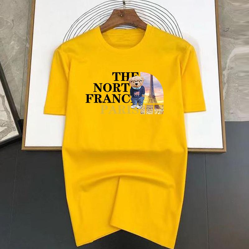 Trendy Luxury  Printed Short Sleeved Tshirt for Spring and Summer Fashionable Casual and Versatile Tshirt