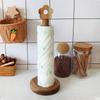 A96I-Free Standing Movable Flower-Shaped Paper Towel Stand For Bathroom Punch-Free Design