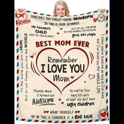 Personalized Throw Blanket for Mom Perfect Mothers Day Birthday Gift from Kids Ideal for Expectant Mothers