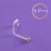 KODY PIERCING AUR 14K Tijă și cap curbat Bioflex cu design stea de 3 mm