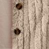 Girls' Fashionable Casual Solid Color Plush Warm Cardigan Long Sleeved Hooded Jacket