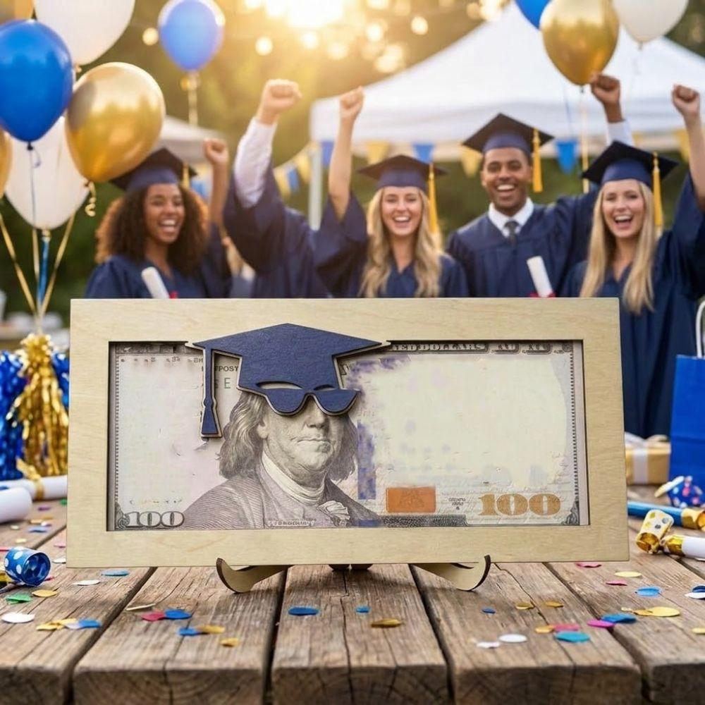 Double-Layer Graduation Money Holder Pull-Out Card Graduate Cap Shaped Graduation Cash Gift Unique Keepsake Gift Card Holder