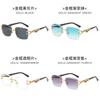 Cheetah Frame Unisex Retro Square Sunglasses With Uv400 Protection For Outdoor Travel