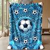 Soccer Ball Swirl Energy Theme blanket Lightweight Warm Flannel Blanket Decorative Throw Blanket for Home Decoration