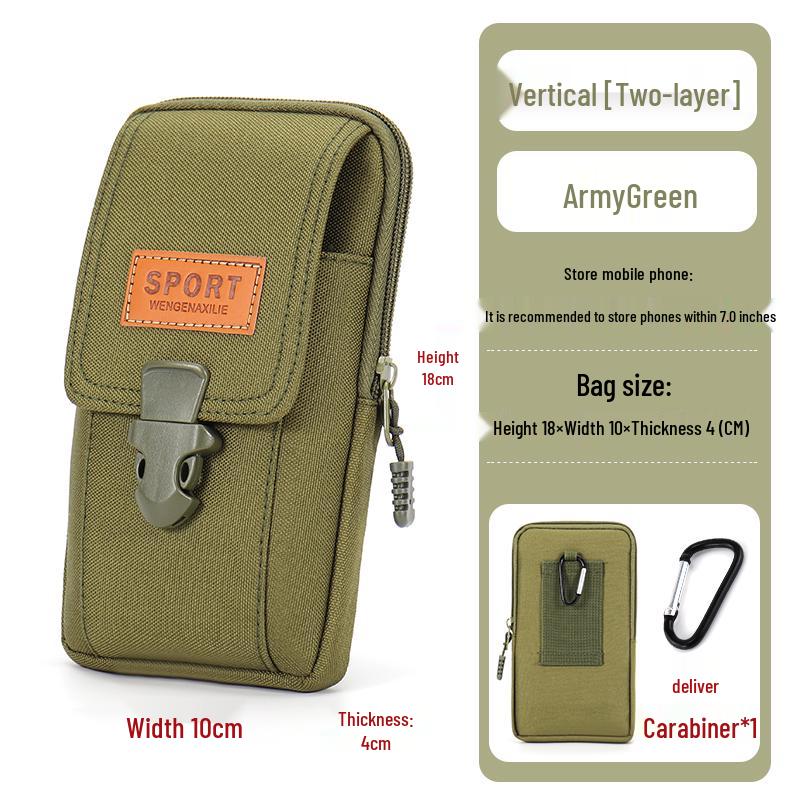 Men's Trendy Multifunctional Leather Phone Belt-Loop Pouch: Waist Bag and Tool Holder for Construction Site Work