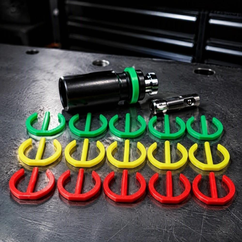 10pcs Retaining Ring And Pin Kit 1/2 Inch Plastic Retainer Clips Socket Rubber O Rings Workshop