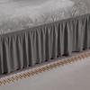 Luxury 1/2/3/4 Seater Slipcover with Elegant Skirt Solid Color Thickened Crystal Velvet Jacquard European Full Cover Non-Slip
