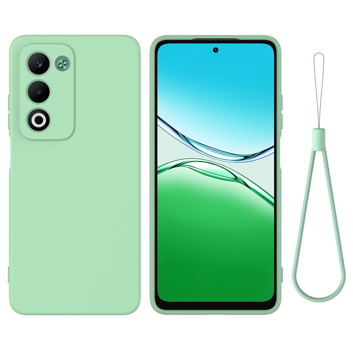 

Для Oppo A5i Pro 4G/A5m 4G Рідкий силіконовий чохол Задня кришка телефону з ремінцем для руки C