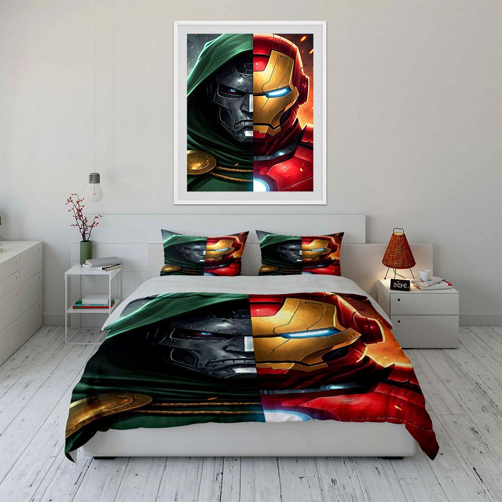 "Dual Heroes Clash Elegance" Bedding sets Duvet covers Pillowcases(1* Duvet Cover 2* Pillowcases without duvet insert)