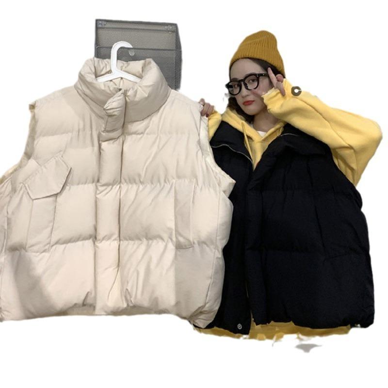 Vest women's autumn and winter new design sense niche down cotton clothes vest cotton coat