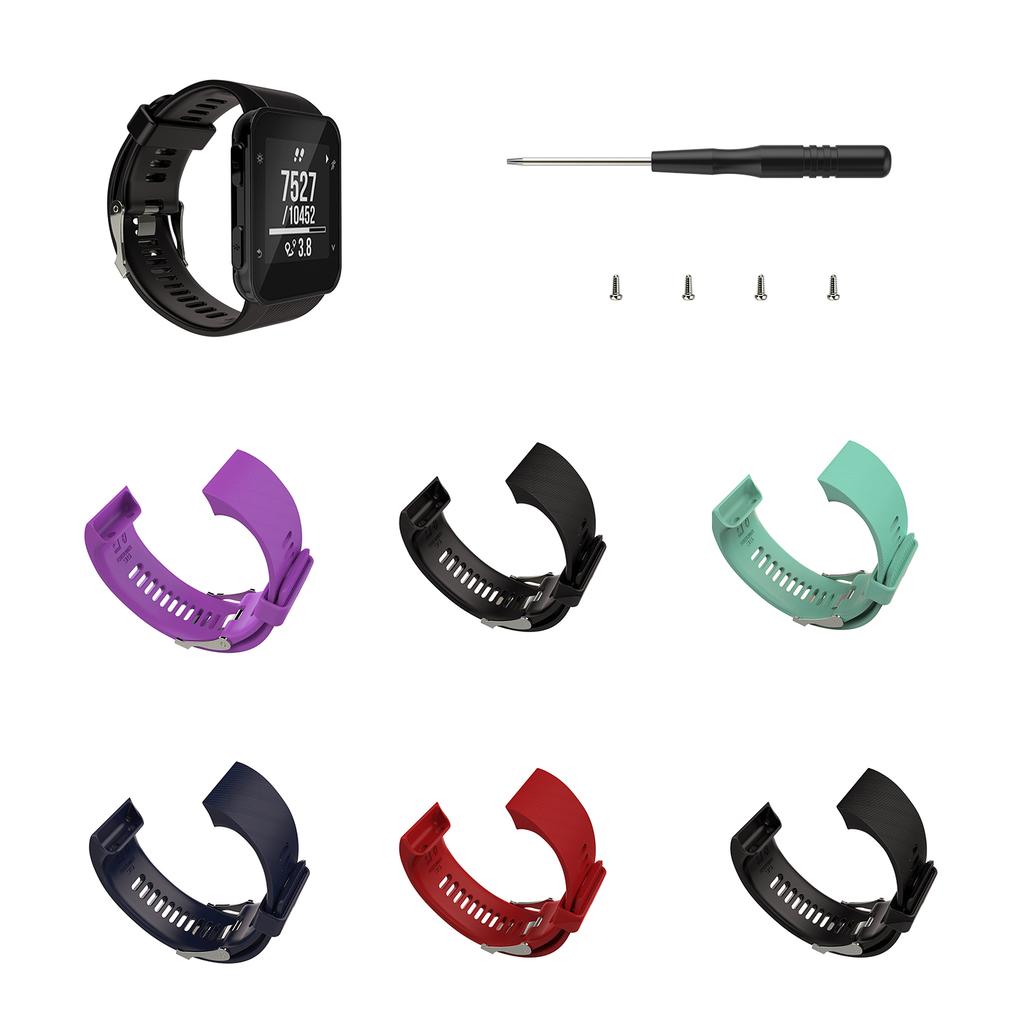 Flexible Silicone Watch Strap for Garmin Forerunner 35,Replacement Wrist Band with Adjustable Pin Buckle