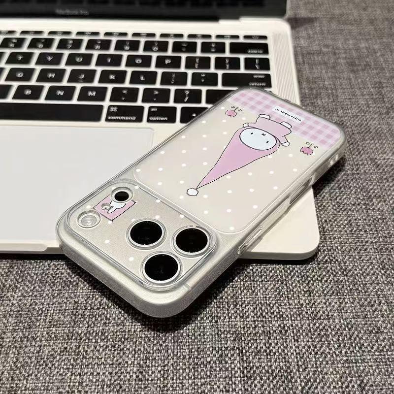 

Pointy Hat Miffy Rabbit Phone Case for Apple 17 Pro Max - Full Coverage with Cute 17 Large Window iPhone 13 Pro