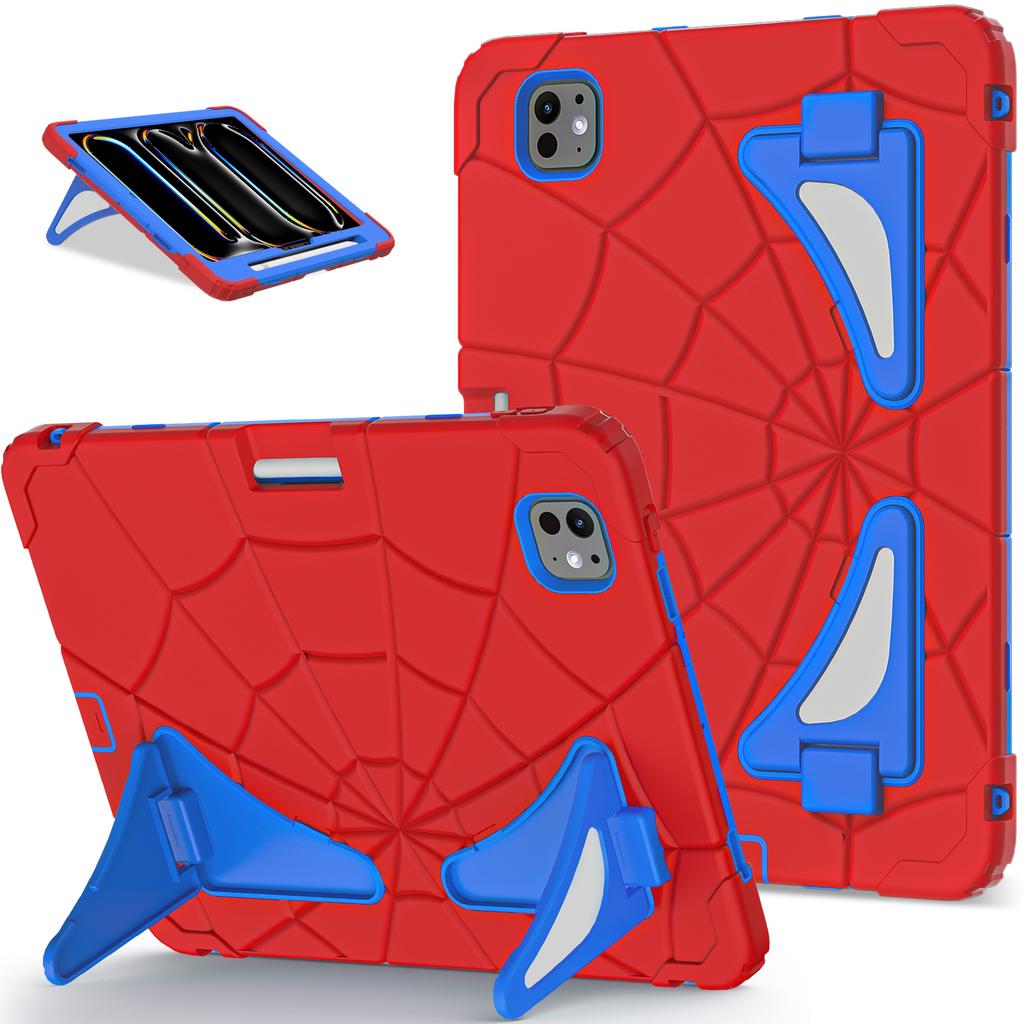 For iPad Pro 11 (2025)/11 (2024) Case Silicone+PC Kickstand Tablet Cover