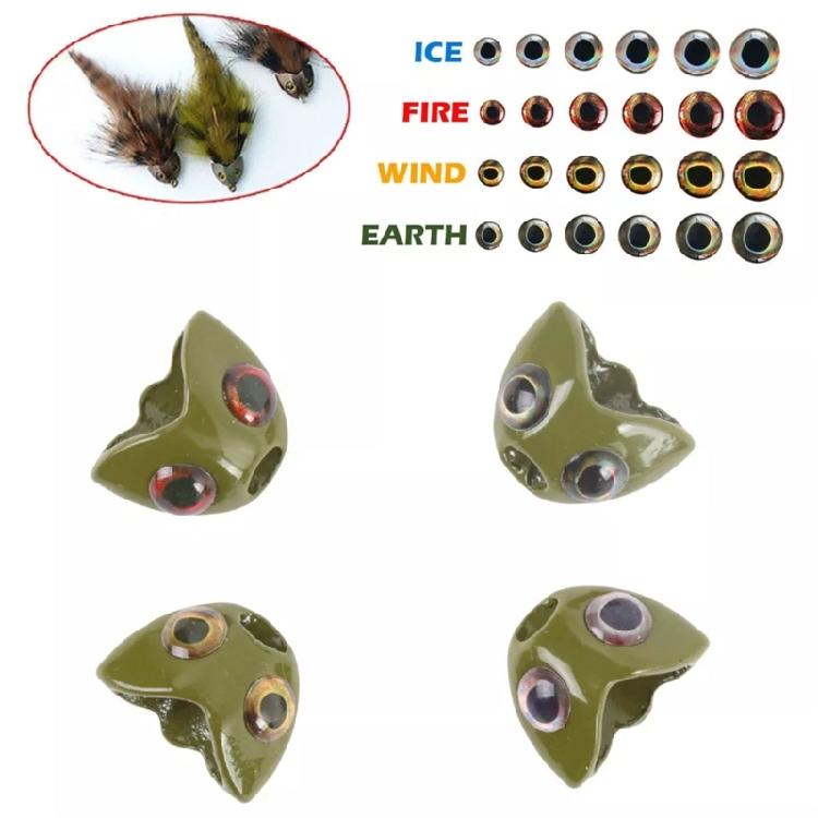336Pcs/pack Realistic Fishing Baits Eye Materials with 4D Fish Eye Fishing Lures Set For Enhances Fishing Attraction