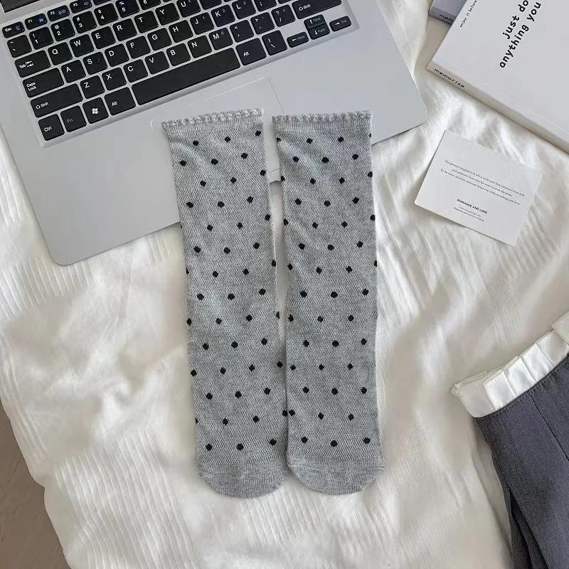 

Korean Bow Loose Long Socks Women Cotton Thin Breathable Black White Gray Socks Ballet Style JK Lolita Girls Kawaii Cute Socks