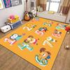 Cute Girl Hopscotch Pattern Rug Cartoon Number Design Carpet Sweet Graphic Home Decor Floor Covering Bedroom Living Room Accent