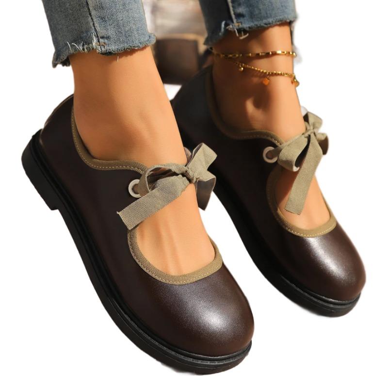 Bow Lace Up Women Flats Shoes Elegant Fashion 2025 Autumn Loafers Shoes Casual Classical Sneakers New Running Zapatillas Mujer