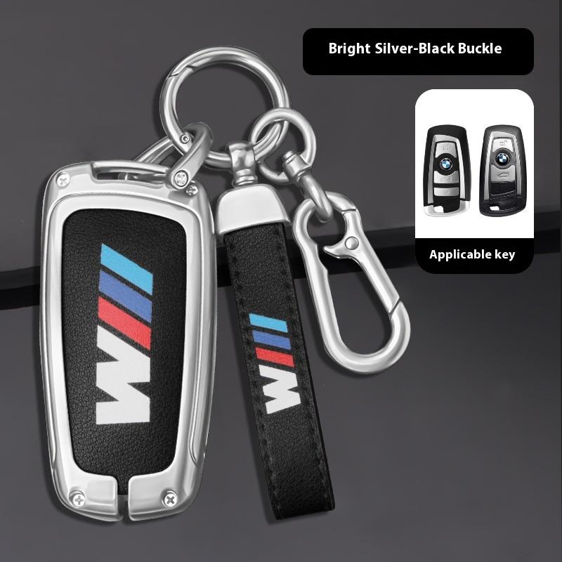 For BMW M E39 E46 E60 E90 F25 F15 F10 F20 F30 F01 G05 G20 X1 X3 X5 Car TPU Zinc Alloy Key Case Bag Car Key Chain Metal Key Shell
