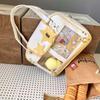 PU-Leder Goth Transparente Tasche PVC Y2K Anime Displaytasche Umhänge-Ita-Tasche Täglich